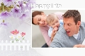 Family photo templates Happy Life Flowers